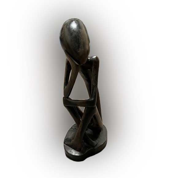 Wooden figure - the thinker - african style - Picture 4 of 12